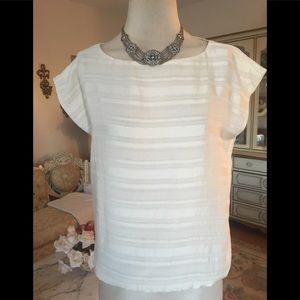 Loft cream/silver thread top size S. B:130 7/16/26
